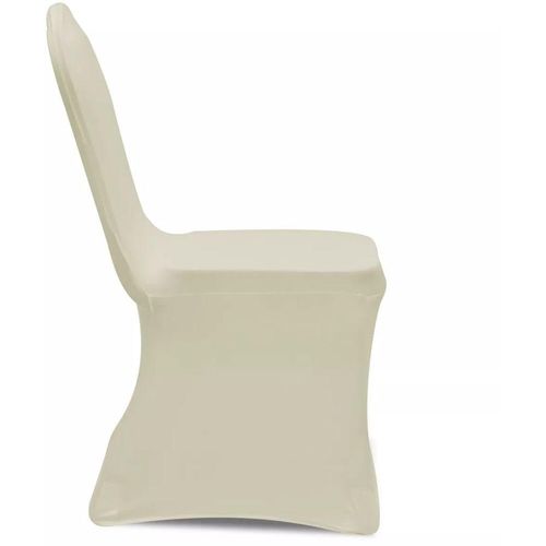 Rastezljiva presvlaka za stolicu, krem bijela, 50 kom slika 5