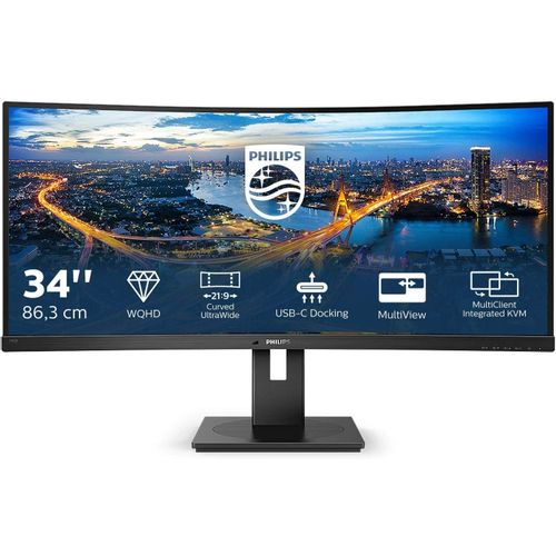 Philips 346B1C 34 "UltraWide curved monitor with USB-C docking station for laptop slika 1