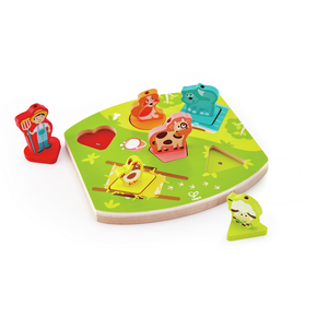 Hape Drvena slagalica sa zvukom Farmyard Sound Puzzle E1614A 