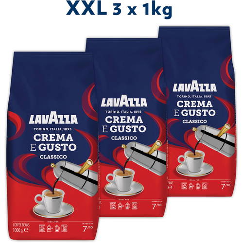 Lavazza kava u zrnu Crema E Gusto Classico XXL pakiranje 3x1kg slika 1
