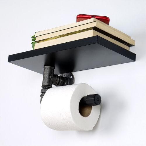 Boruraf239 BlackSilver Toilet Paper Holder slika 3