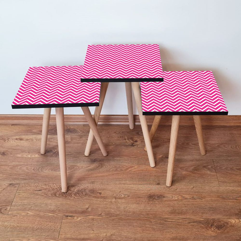 Nesting Table 3Shp242 - Fuksija i Bijela (3 Komada) slika 1