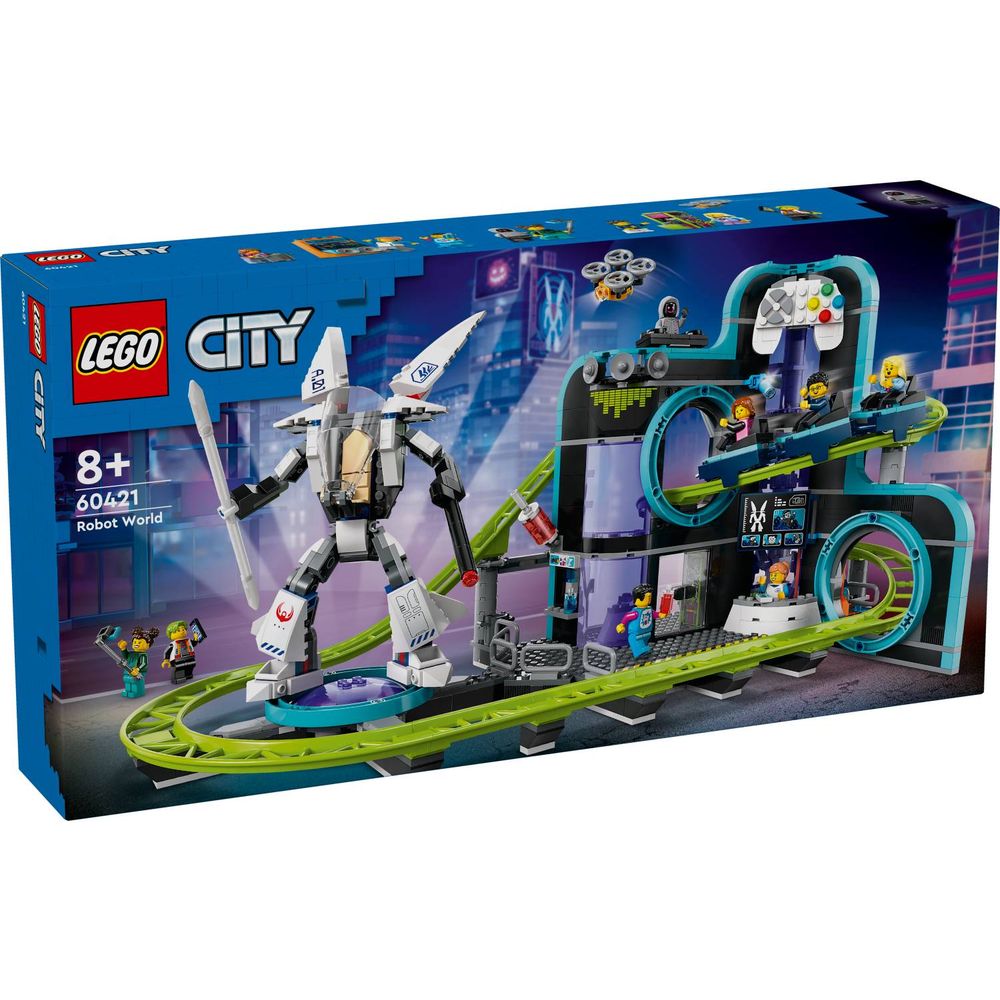 LEGO 60421 Rollercoaster park Robotski svijet slika 1