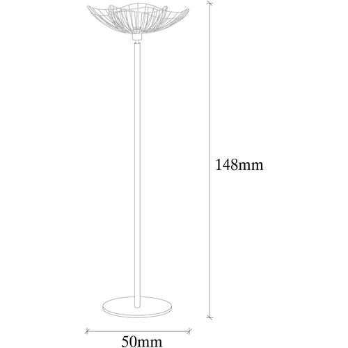 Opviq Podna lampa FARAC, crna, metal, 50 x 50 cm, vsina 148 cm, dimenzija sjenila 50 x 14 cm, duljina kabla 350 cm, E27 40 W, Farac - 4100 slika 6