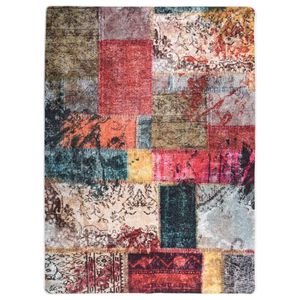 Perivi tepih s patchworkom raznobojni 120 x 170 cm protuklizni