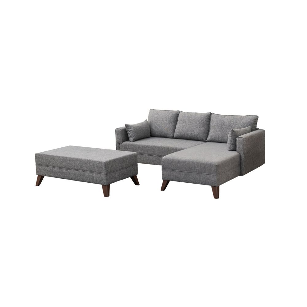 Ugaona Sofa Bella Desni Kut 2 Siva - Sofa-Krevet slika 8