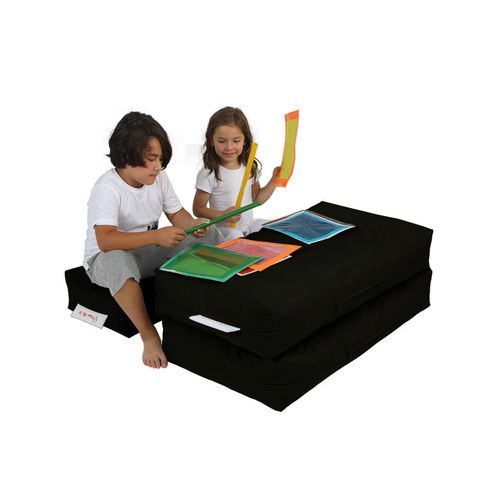 Atelier Del Sofa Vreća za sjedenje, Kids Double Seat Pouf - Black slika 2