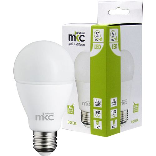 MKC Sijalica,LED 12W, E27, 220V AC,prirodno bijela svjetlost - LED GOCCIA A60 E27/12W-N Box slika 1