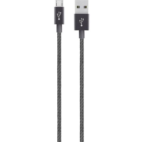 Belkin USB 2.0  [1x muški konektor USB 2.0 tipa a - 1x muški konektor USB 2.0 tipa micro-B] 1.20 m crna obložen Belkin USB kabel USB 2.0 USB-A utikač, USB-Micro-B utikač 1.20 m crna obložen F2CUo21bt04-BLK slika 1