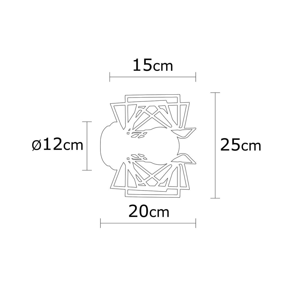 Nemrut - N-953 Crna Zidna Lampa slika 4