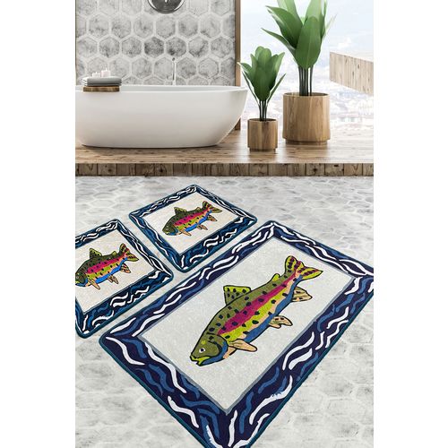 Set podmetača za kupatilo Pescado Multicolor (2 komada) slika 1