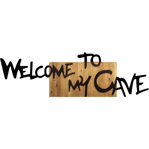 Welcome To My Cave Walnut
Black Decorative Wooden Wall Accessory slika 4