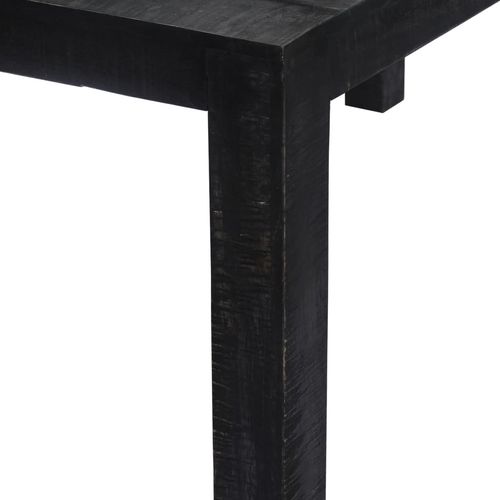 Blagovaonski stol crni 118 x 60 x 76 cm od masivnog drva manga slika 44