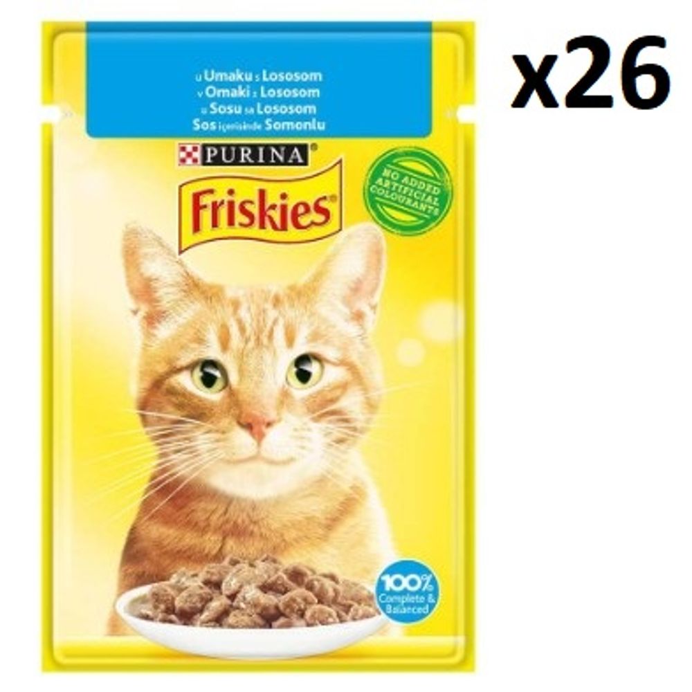 Friskies mokra hrana za mačke Losos 26x85g  XXL  slika 1