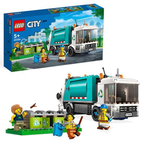 Playset Lego City 60386 Recycling truck Kamion Istovarivač slika 5