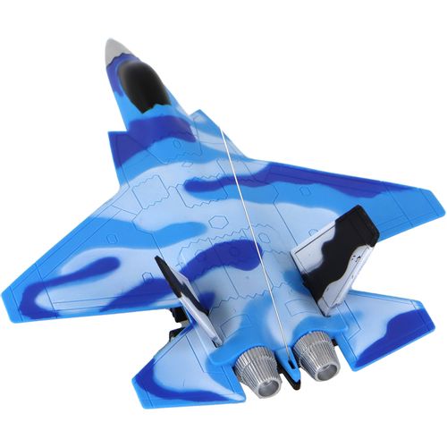 Borbeni avion na daljinsko upravljanje s efektima plava kamuflaža slika 4