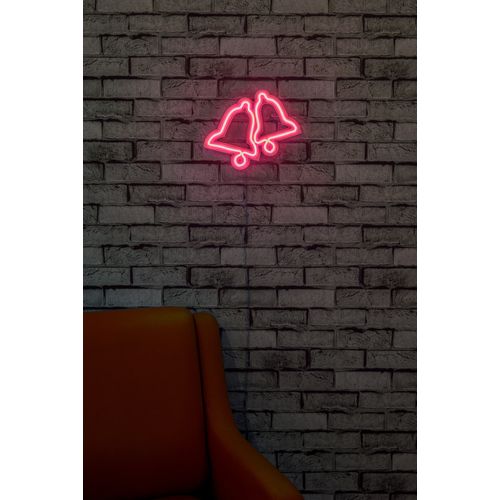 Wallity Ukrasna plastična LED rasvjeta, Bells - Pink slika 2