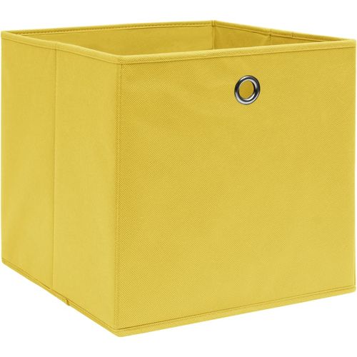 Kutije za pohranu od netkane tkanine 4 kom 28 x 28 x 28 cm žute slika 10