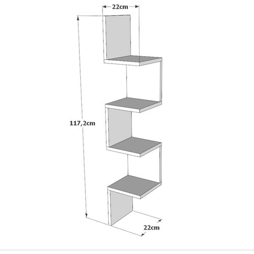 Hanah Home WL9-A Atlantic Pine Polica za zid slika 4