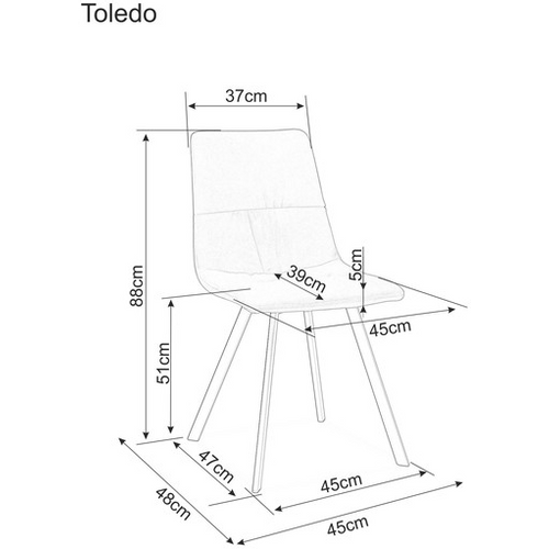 Stolica TOLEDO barš. - zeleno slika 2