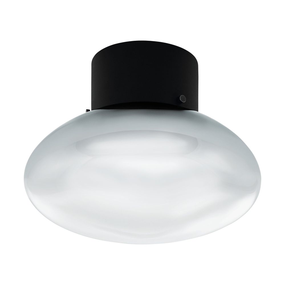 Eglo zidna rasvjeta belategi e27 1x40w crno/crno prozirno, prozirno o240mm slika 1
