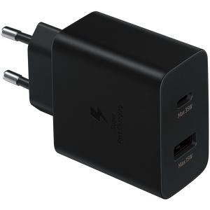 Samsung 35W Fast Duo Travel Adapter with USB-C and USB-A ports (cable not included)