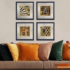 CAM56731096 Dekorativna Slika u Okviru s Više Boja (Set od 4 Komada)