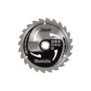 Makita EFFICUT TCT list kružne pile za uranjanje - 165 mm, 24 zuba, idealan za kompozitne materijale