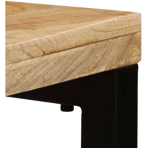 Blagovaonski stol 115 x 55 x 76 cm masivno drvo manga i čelik slika 15