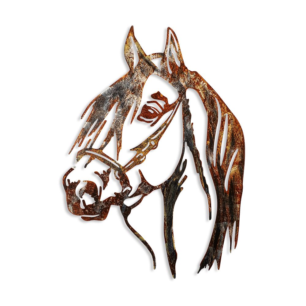Decorative metal wall accessory Horse - 3, colour: multicolor slika 6