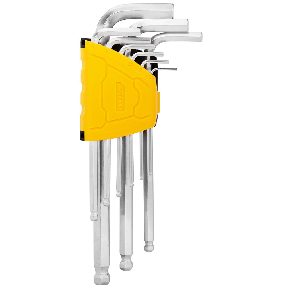 Deli Set dugih imbus ključeva sa kuglicom 1,5-10mm, 9 kom. EDL3088 slika 1
