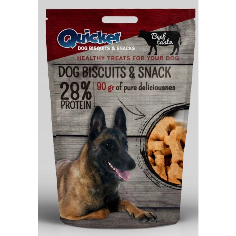 Quicker Dog Bisquits & Snacks poslastica za pse Beef 90g slika 1