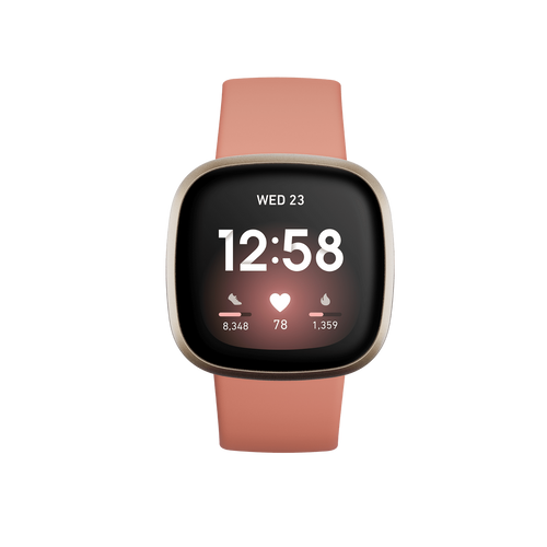 Fitbit Versa 3, Pink Clay/Soft Gold slika 1