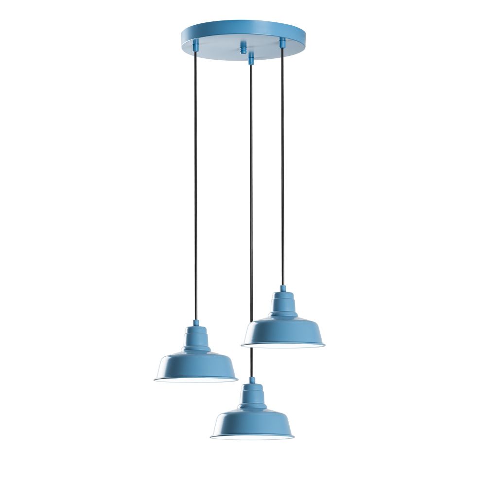 Luster Memati - 181Light Blue sa 3 svjetiljke u svijetloplavoj boji slika 4