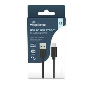MediaRange kabel USB-A na USB-C za punjenje i sinkronizaciju, USB 3.2 Gen 1x1 na USB Type-C®, 1.8m, MRCS182