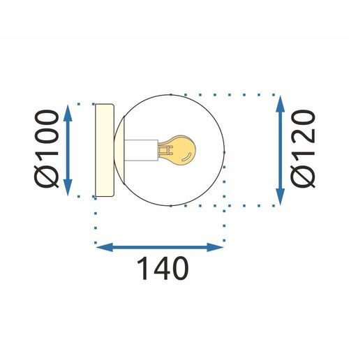 ZIDNA SVJETILKA APP1250-1W Gold slika 3