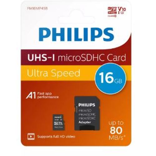 Philips Micro SDHC kartica 16GB Class 10 + SD adapter slika 2