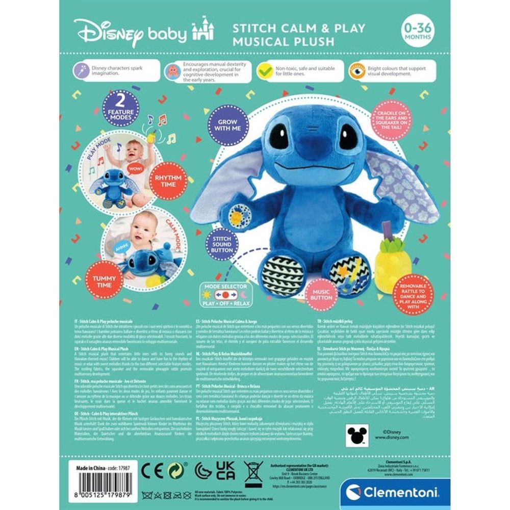 Clementoni CL17987 Muzička plišana igračka Stitch slika 3