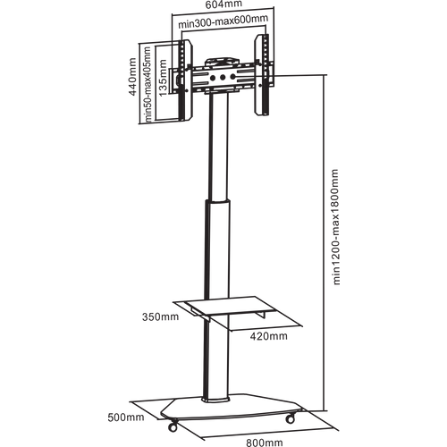 SBOX podni stalak za TV FS-500 slika 4