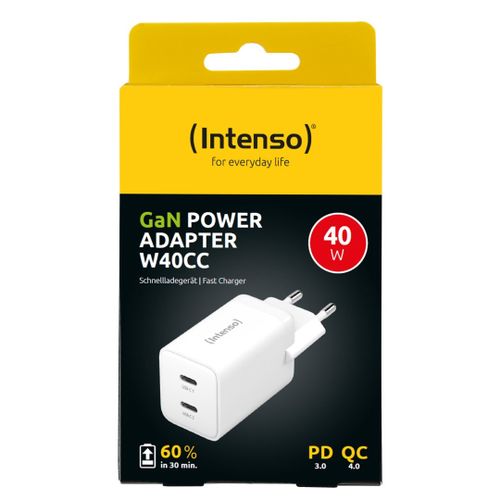 Intenso 40W GaN punjač s 2xUSB-C priključkom W40CC slika 3