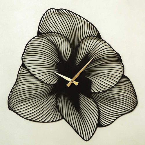 Wallity Sat metalni zidni dekorativni, Azalea Metal Wall Clock - APS039 70 - Black slika 5