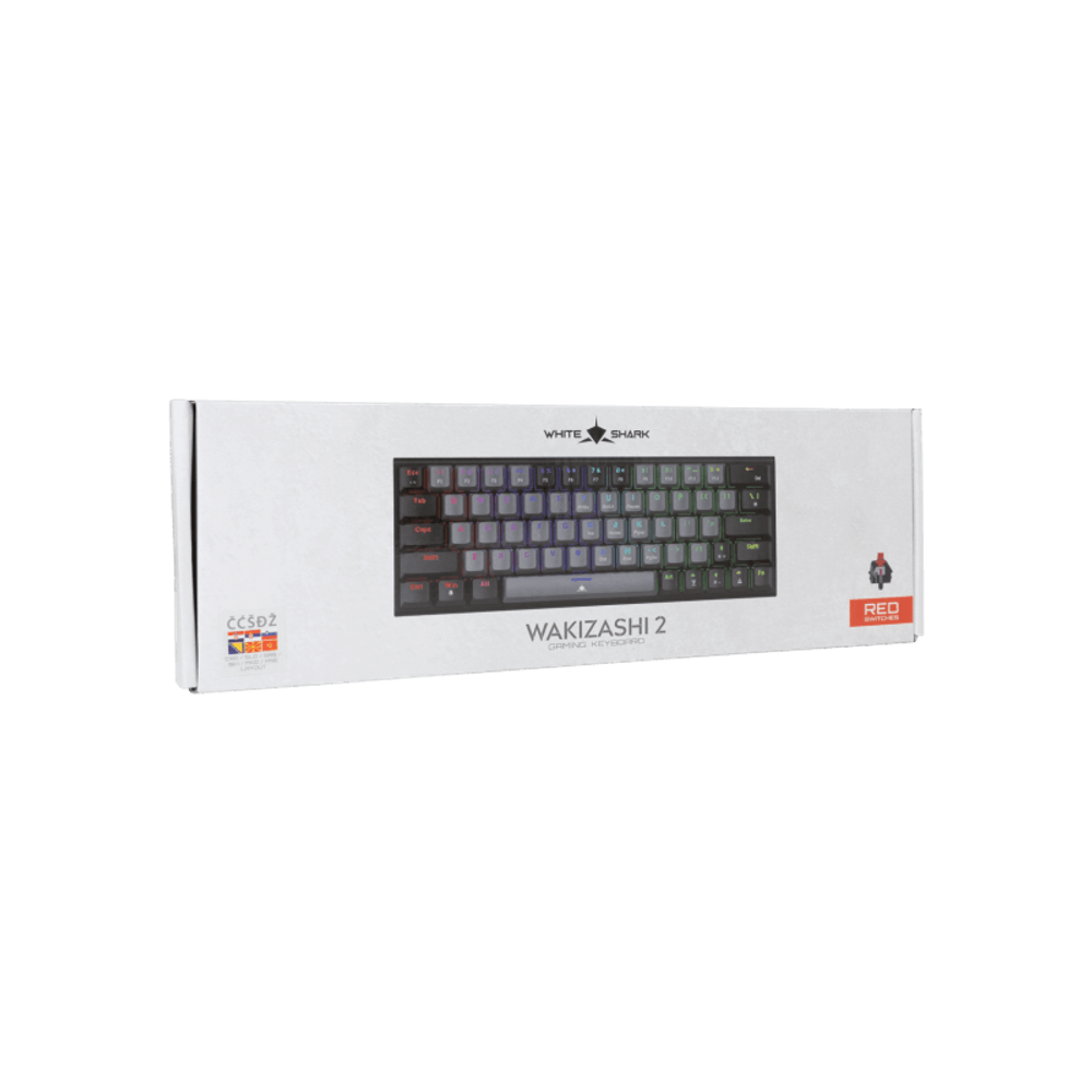 WHITE SHARK Tastatura GK-002712V2 WAKIZASHI-2 / HR, crveni prekidači slika 7