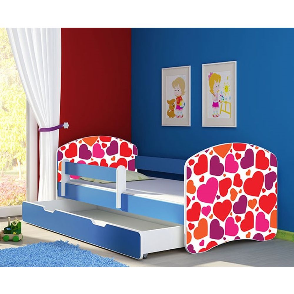 ACMA Dječiji krevet Acma II sa ladicom Blue - 160x80cm - Dezen 25 slika 1