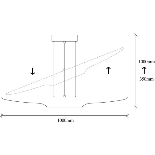 Opviq Vislica EFSUN LINE, crna- zlatna, metal, 100 x8 cm, visina 104 cm, podesiva visina, 2 x E27 40 W, Efsun - 581-S slika 3