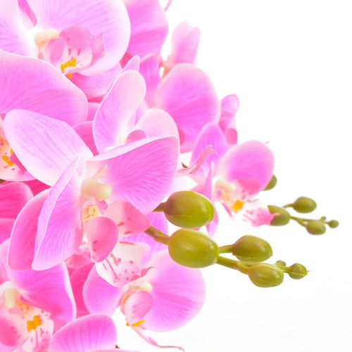 Umjetna orhideja s posudom ružičasta 60 cm slika 8