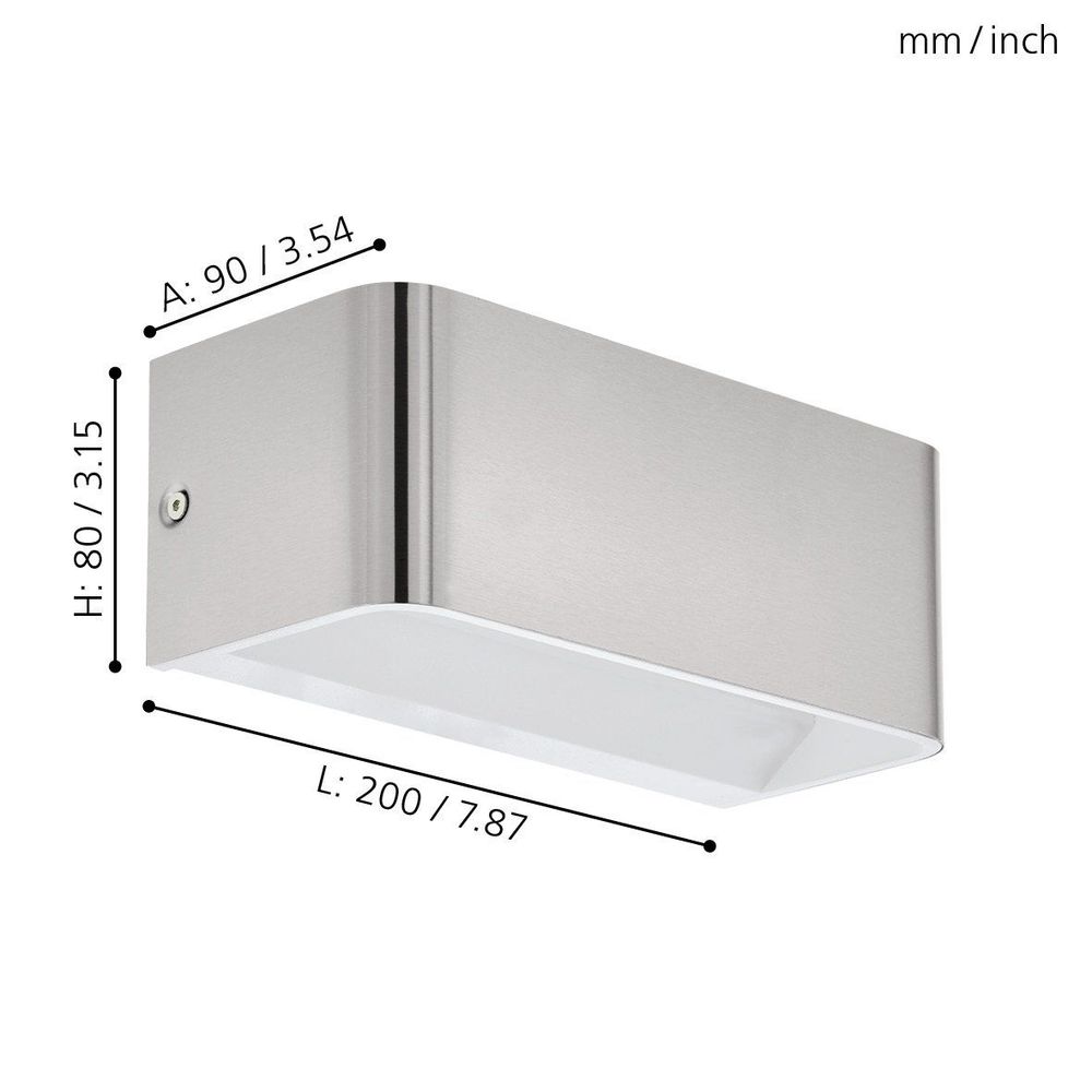 Eglo Sania 4 zidna lampa, LED, 10W, 1100lm, nikl/mat slika 3
