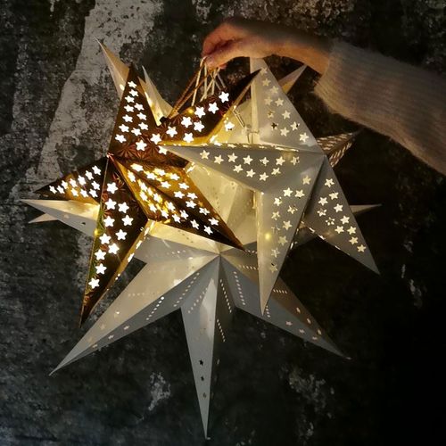 Papirnata zvijezda s LED osvjetljenjem  SY-002 45cm slika 15