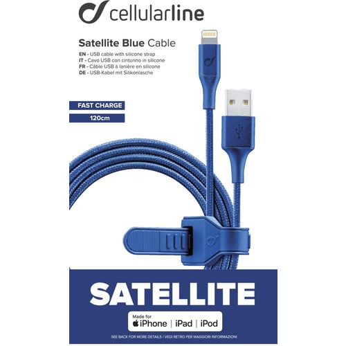 Cellularline kabel Cosmic Lightning 120 cm plavi slika 4