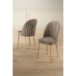Set stolica Mara (4 komada) - kombinacija boja cappuccino i zlatna