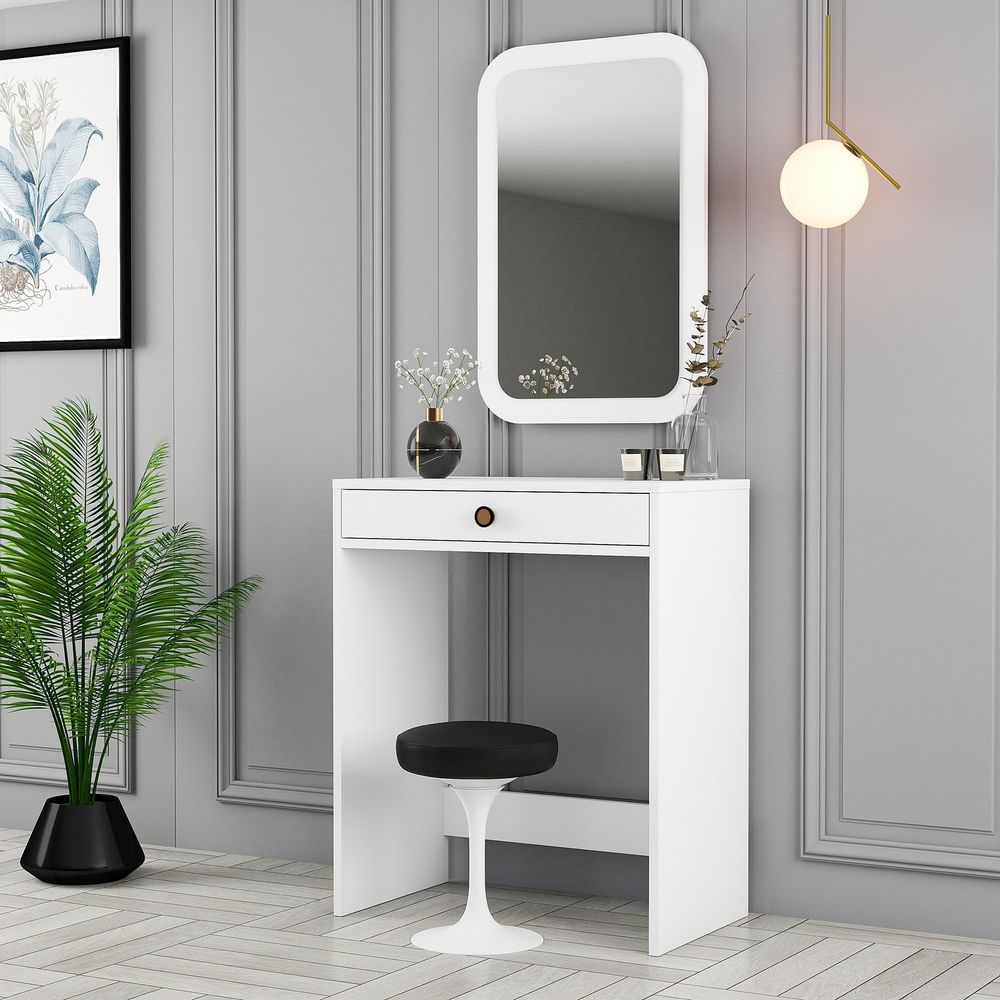 Sto za šminkanje "Lizbon Mirror" - boja: Bijela slika 2